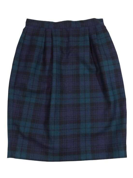 Lord & Taylor Dresses & Skirts - Vintage LORD & TAYLOR Tartan Plaid Pleated Wool Pencil Skirt 10P Preppy Academia